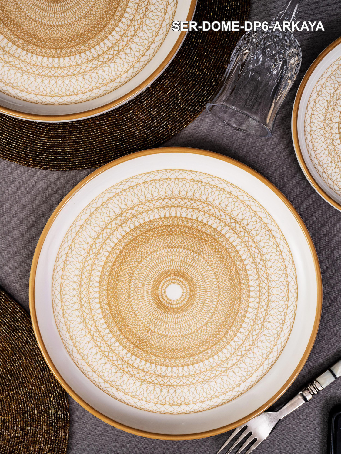 Image of Servewell Dinner Plate Set Dome 27cm - Arkaya Dinner Plate