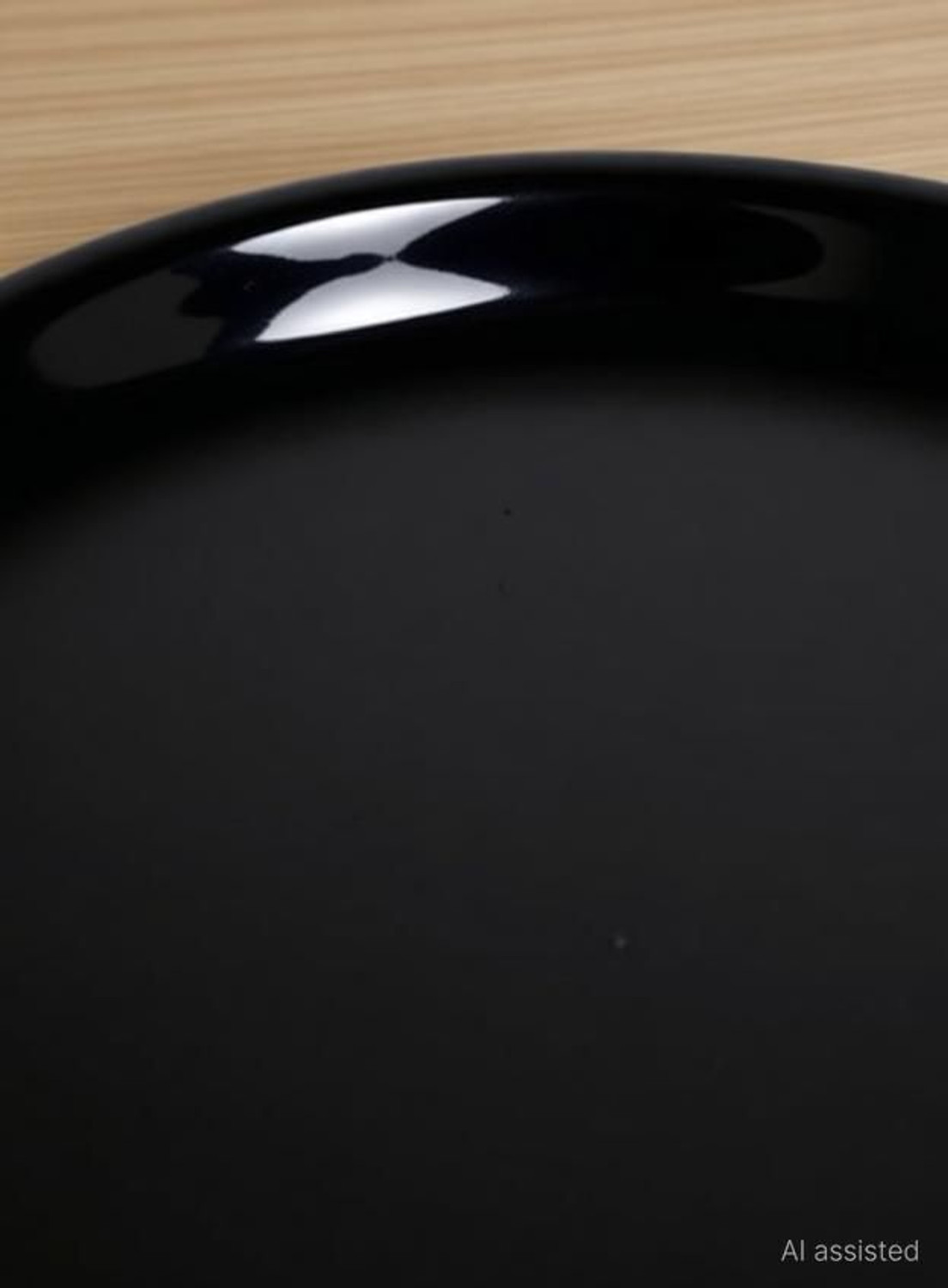 Image of Everbuy Gloss Finish Microwave Safe Full Plates For Home and Restaurant (28 cm) Black Dinner Plate