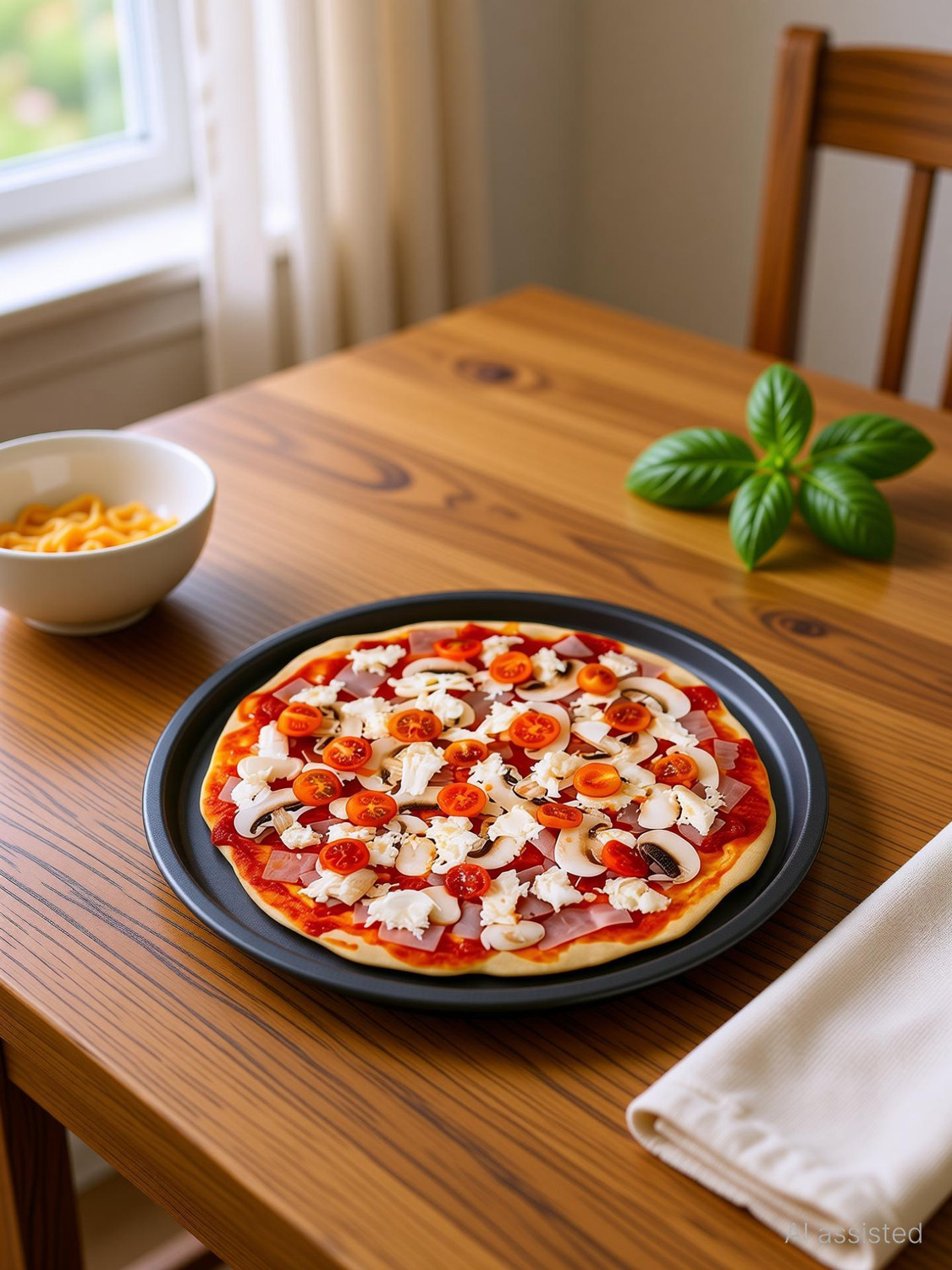 Image of Royaldeals Round Cake Baking Pan Set, 9.5 inch Pizza Tray Pizza Tray (Pack of 4, Microwave Safe)