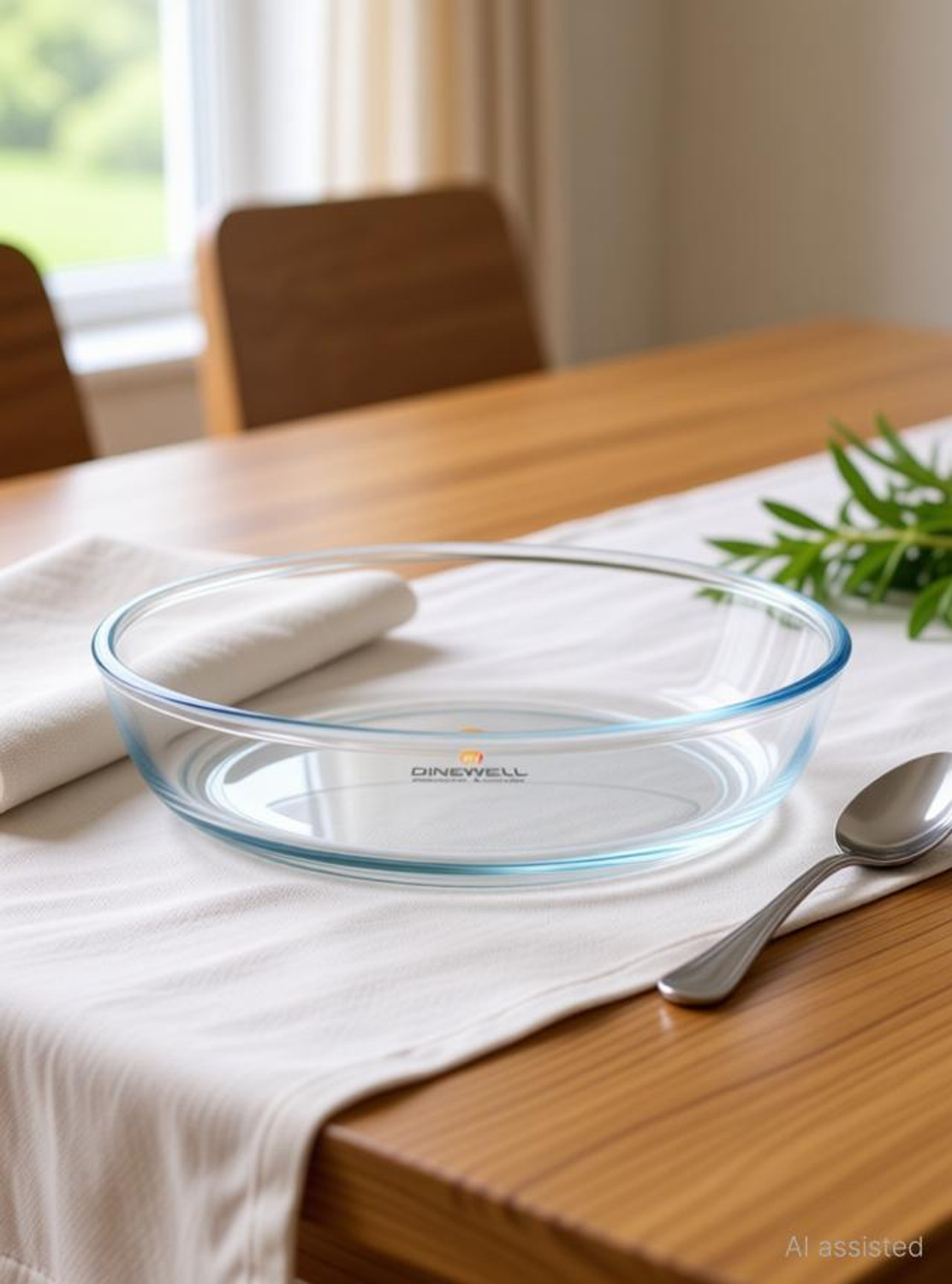 Image of Dinewell Borosilicate Oval Glass Bakeware Dish (700 ml) Baking Dish