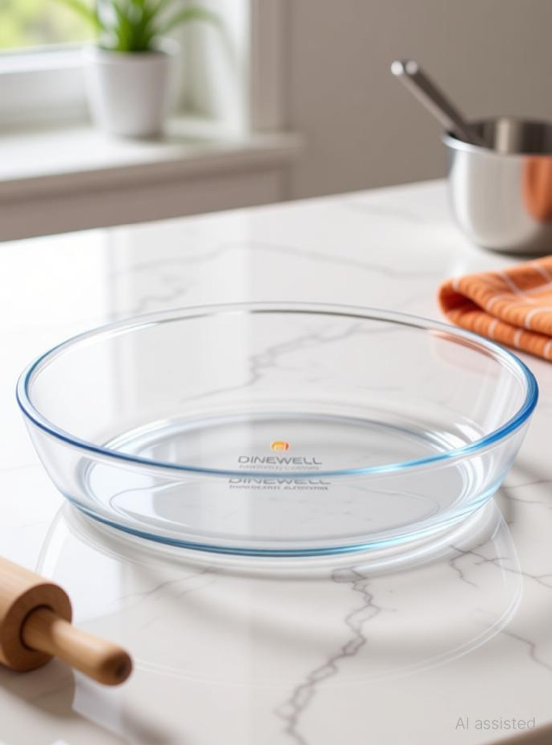 Image of Dinewell Borosilicate Oval Glass Bakeware Dish (700 ml) Baking Dish