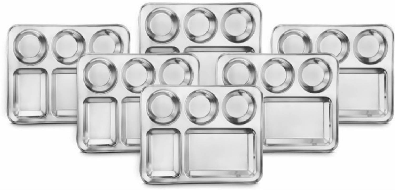 bhojan thal 100% Stainless Steel Plate/Thali Mirror Finish Dinner Plate