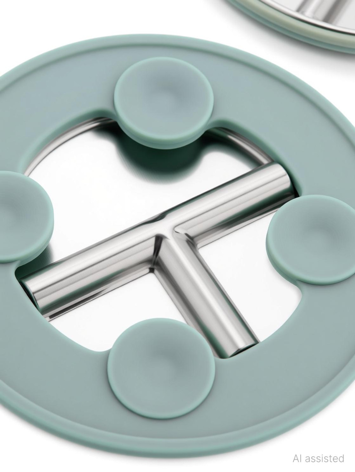 Image of RENVA Divided Toddler Plates with Removable Silicone,Stainless Steel Kids Plate with Sectioned Plate