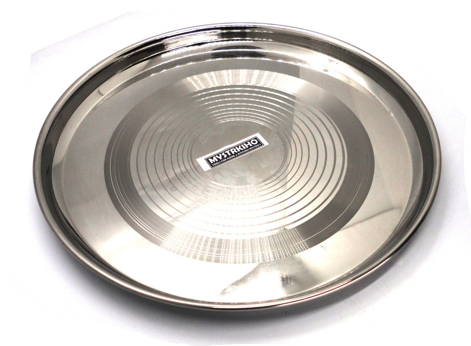 Image of Mystrkiho Stainless Steel Heavy Gauge Dinner Plate for Kitchen and Home Dinner Plate Dinner Plate