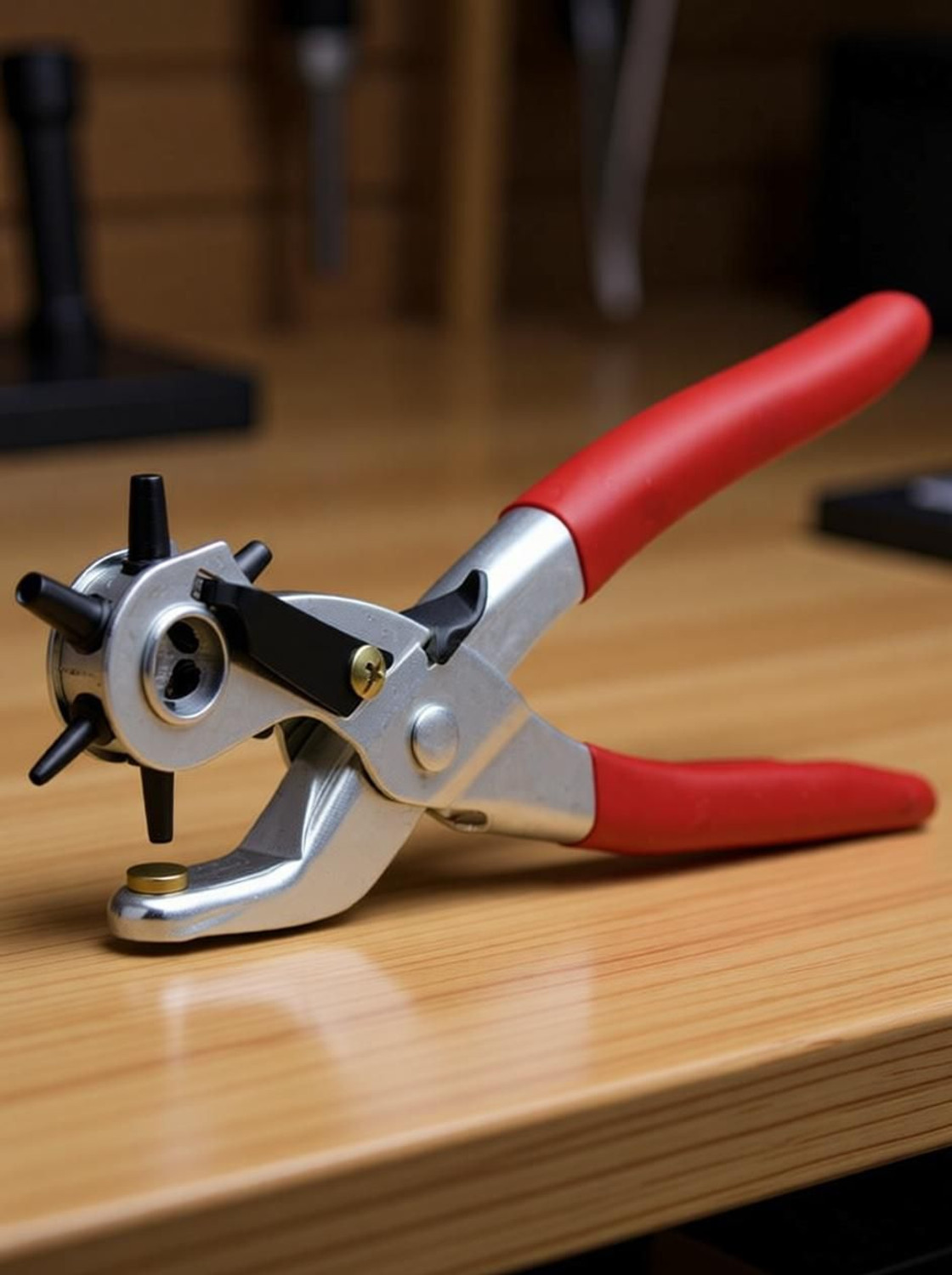 Image of Drunna Metal Belt Punching Machine with Multiple Hole Sizes Pliers Repair Tool /Multi-Tools for Leather Strap or Waist Belts Pincer Plier