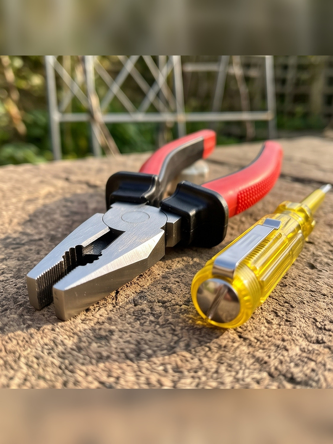 Image of Pedwal Plier 2 In 1 Screwdriver Tester Combo Hand Tools Kit For Home And Professional Lineman Plier