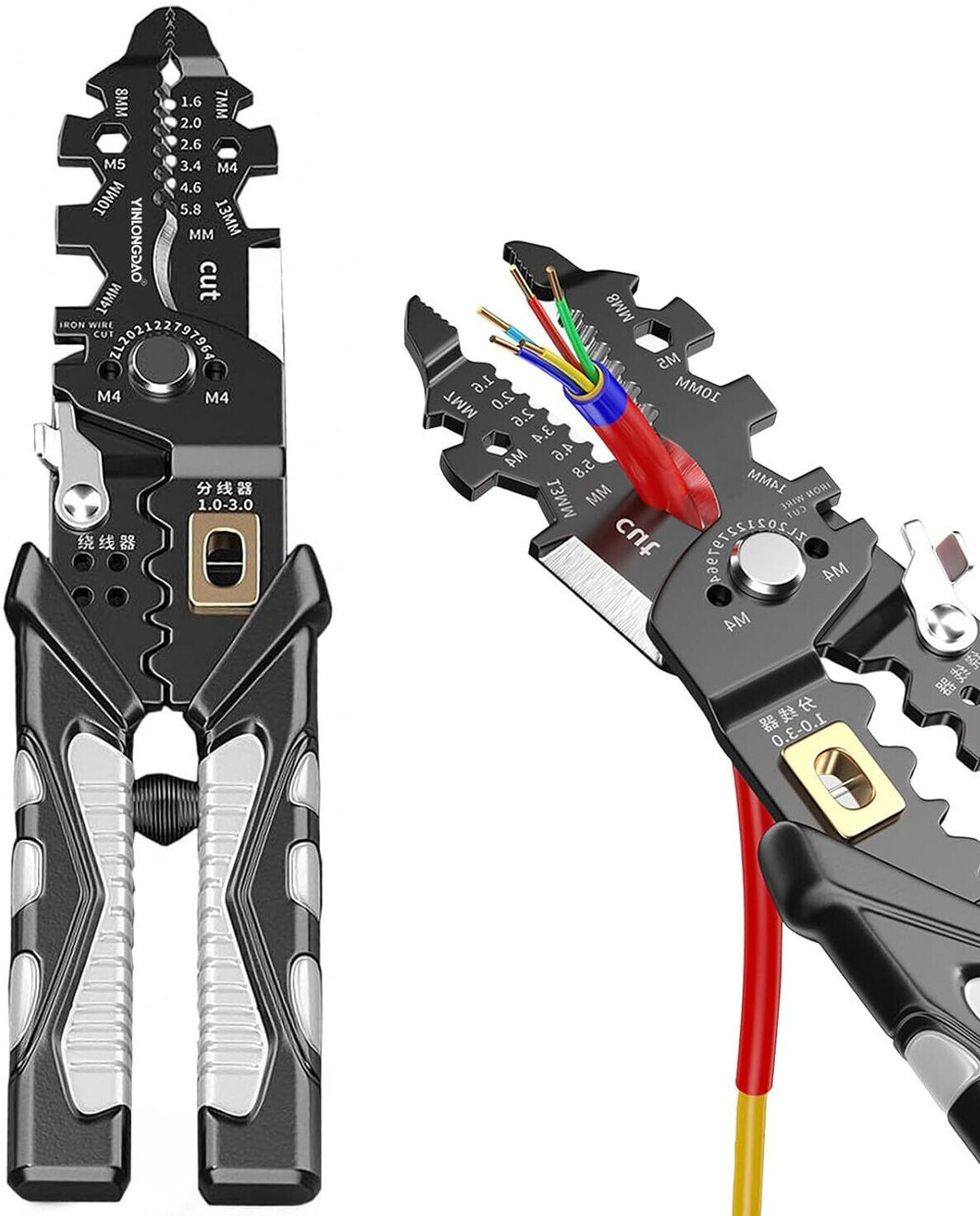 Image of OKASTA 25-in-1 Wire Stripper, Multifunctional Wire Stripping Tool Groove Plier