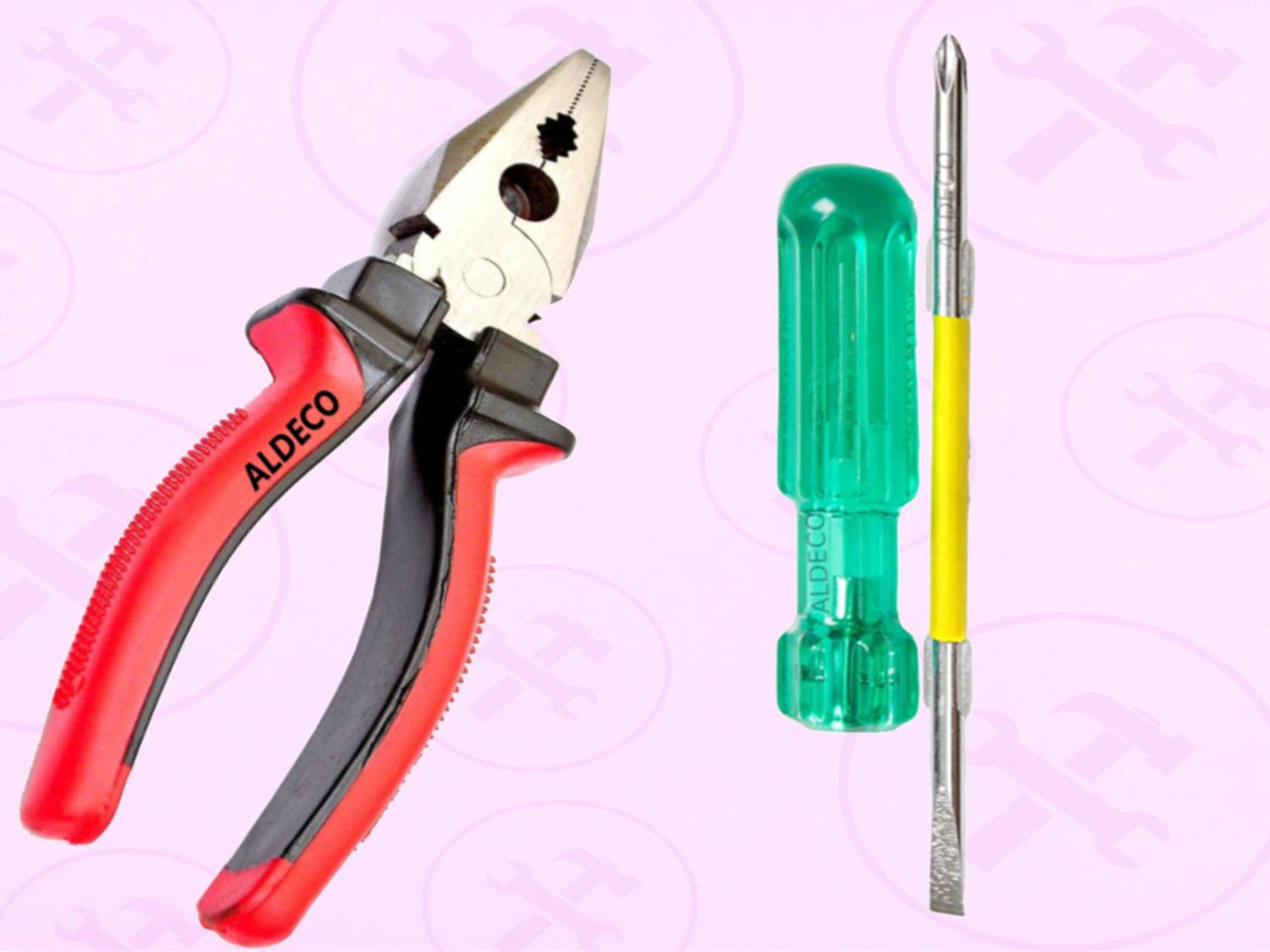Aldeco Heavy-Duty Plier with 2 in 1 Screwdriver for Home, Repair and Mechanical Use Lineman Plier