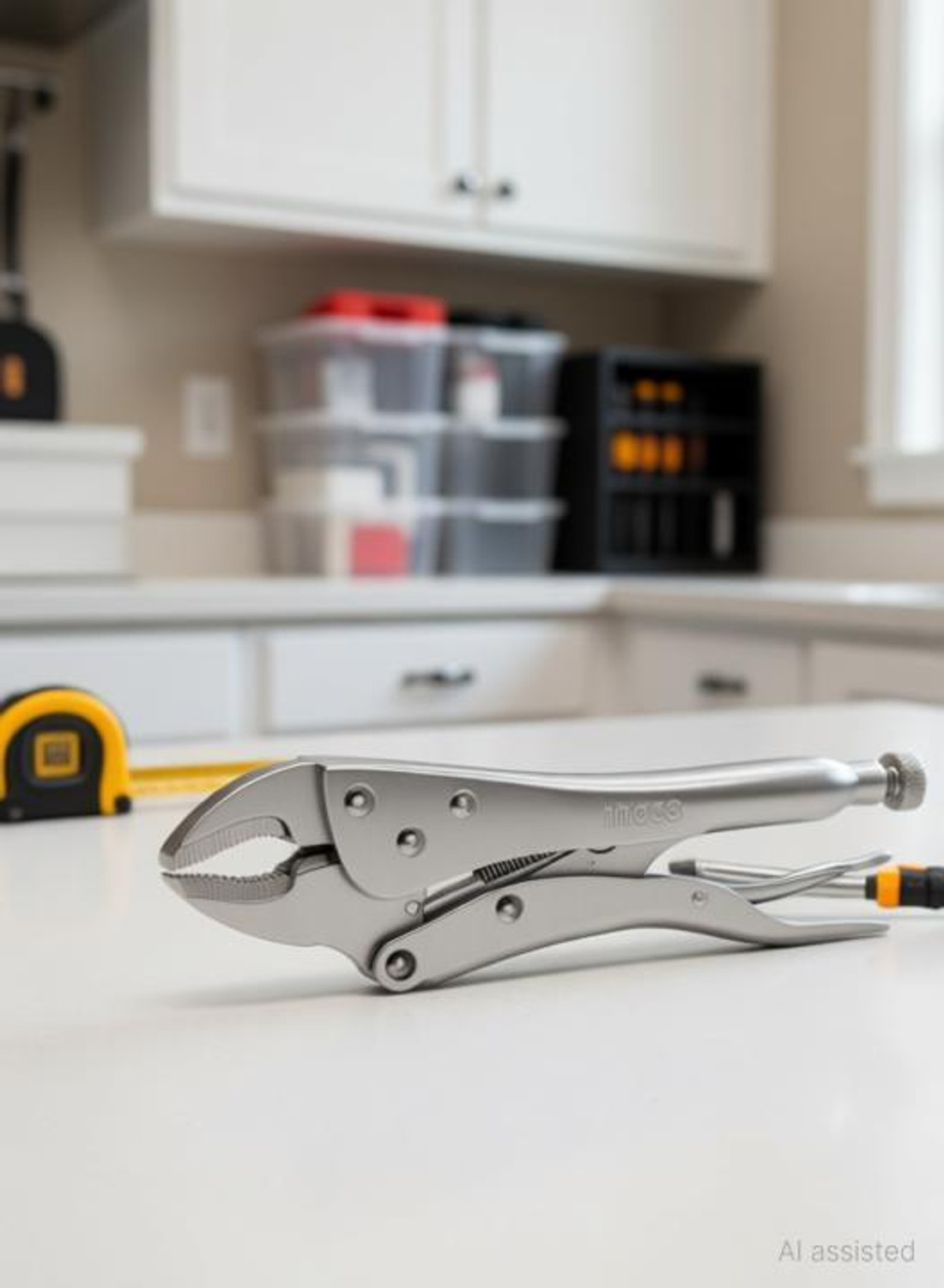 Image of INGCO HCJLW0210 Curved Jaw Locking Round Nose Plier