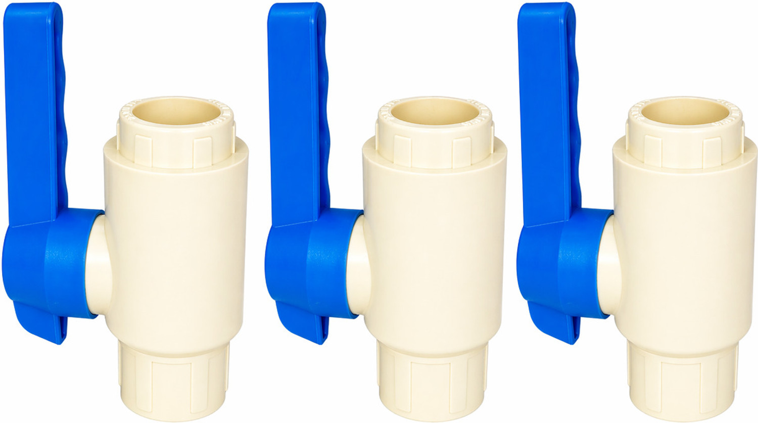Image of DEHRAN CPVC Ball Valve 20mm(3 /4 Inch) Water Control Valve (Pack of 3) 20 mm Plumbing Pipe