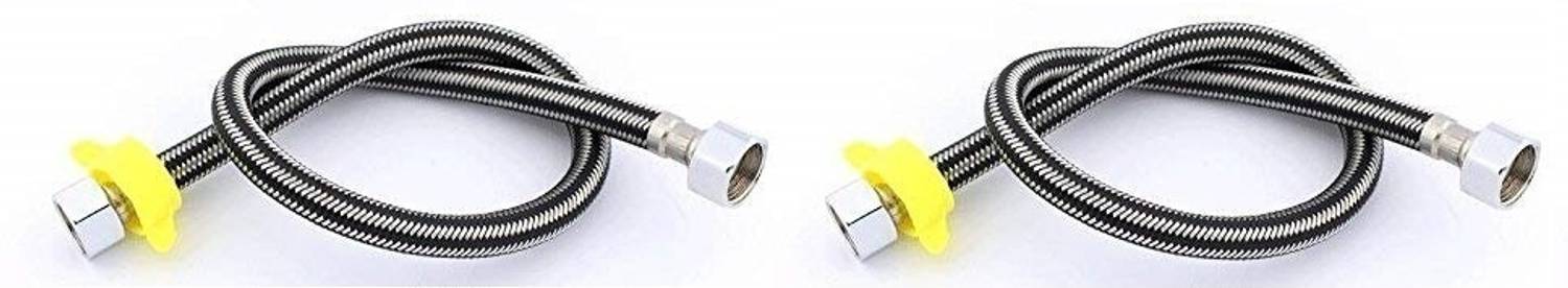 Senkiddpro Steel Black Wire Connection Pipe 24inch for Geyser/Was