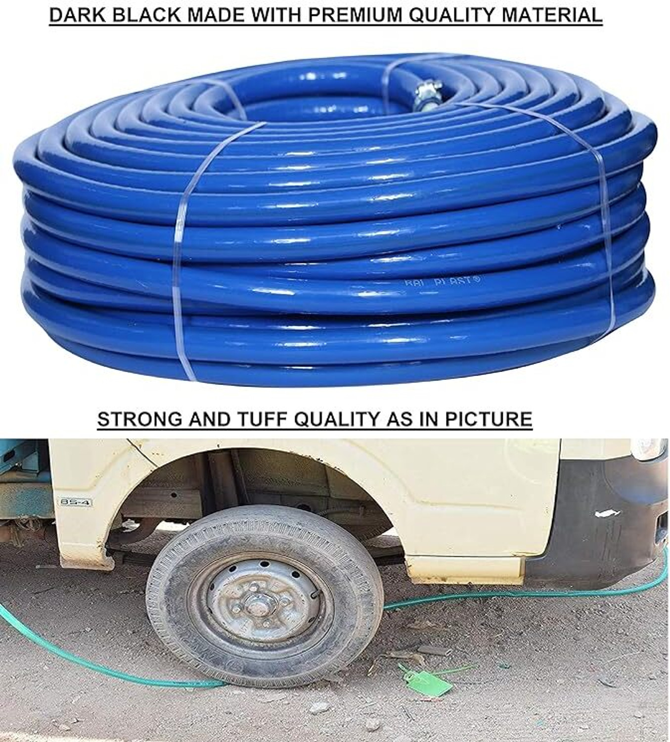 Image of RAMA PIPE 50 feet (15 meter), 3 /4 inch garden water hose durable with and clamps water gardening cleaning out door indoor use Hose Pipe