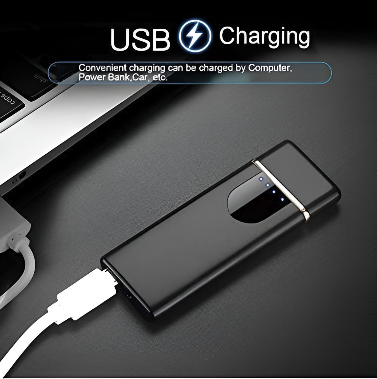 Image of element hub Electric Lighter Rechargeable Slim Coil Lighter with Smart Fingerprint Sensor Electric Lighter Pocket Lighter