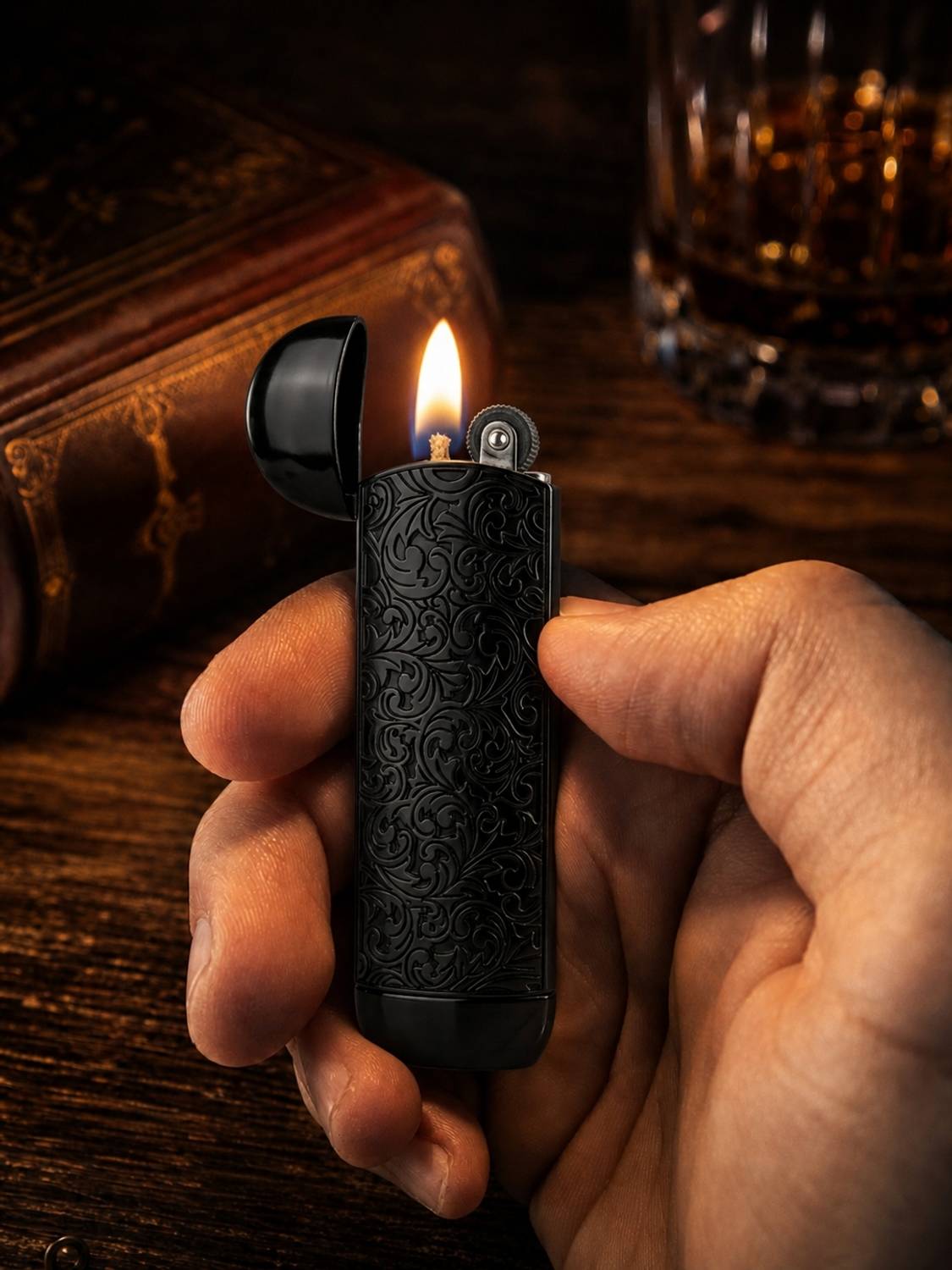 Ignite Premium Vintage Petrol Lighter - Refillable Pocket Lighter - Image 3