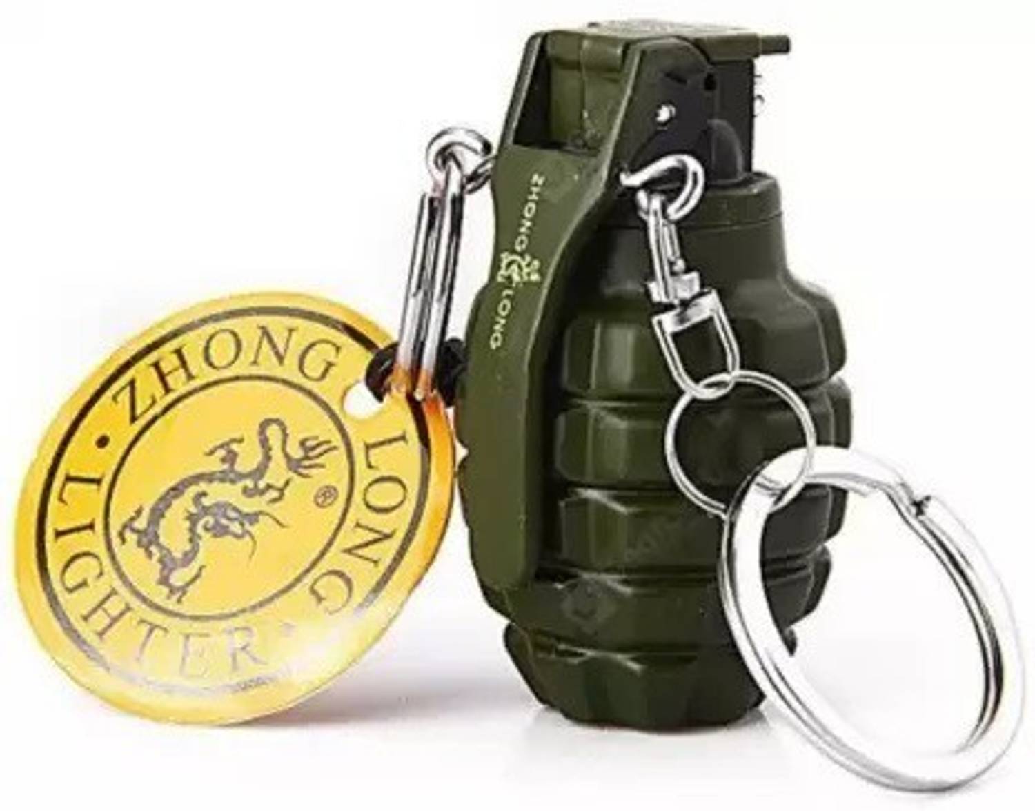 adorrobella Bomb Shape Mini Kerosene Lighter Keychain Grinding Wheel Torch Key Rings Visit Website www.myfirstdot.com Pocket Lighter