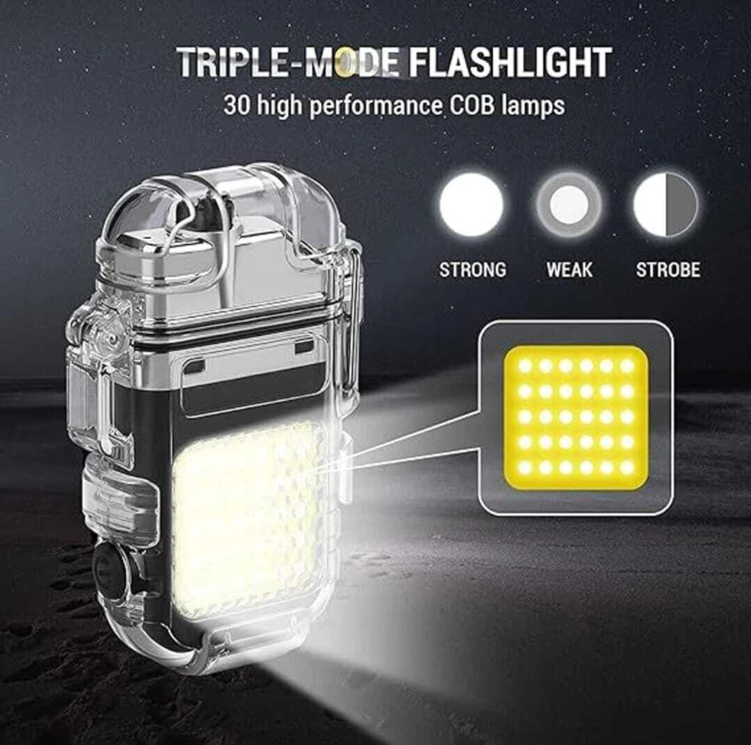 Image of SPARKPLUG KEYCHAIN07 Electric pocket Iighter Pocket Lighter (Black)