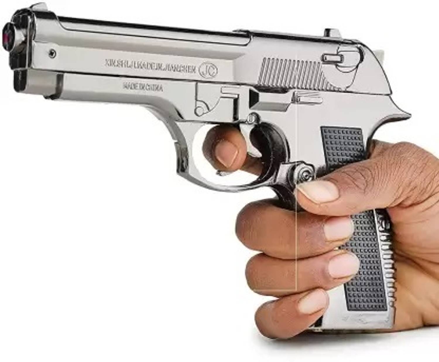 adorrobella Silver Pistol Gun Lighter - Image 1