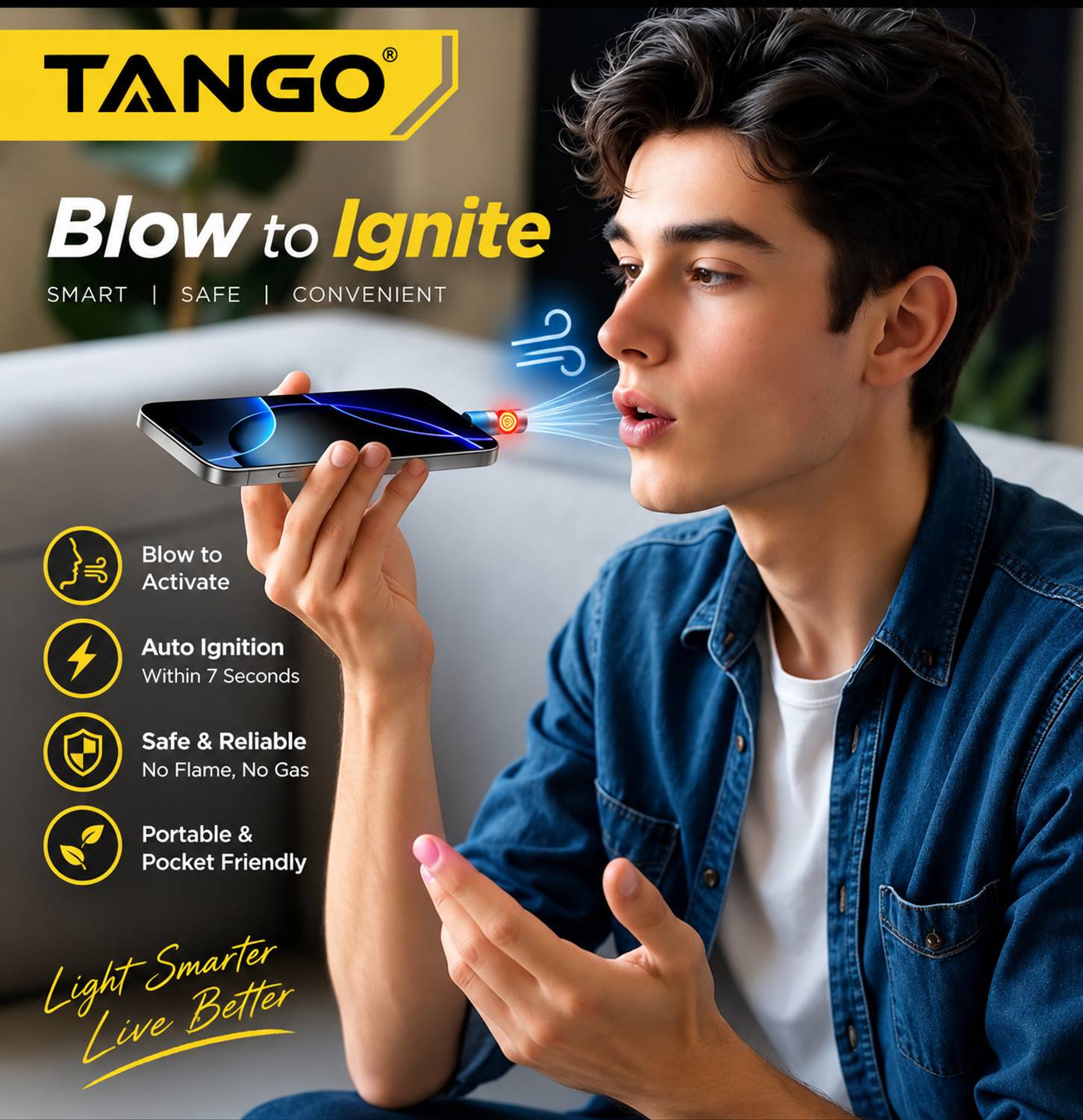 TANGO OT-01 Type-C Smart Ignition E-Lighter - Image 3