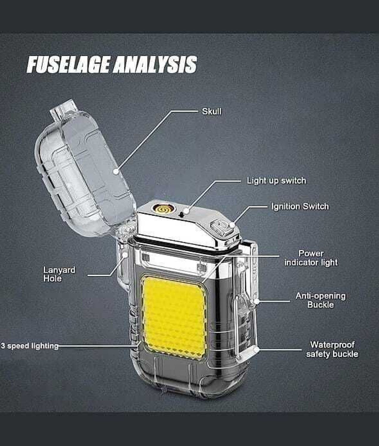 Image of MJ Hub Flashlight With Lighter lighter with flashlight Pocket Lighter