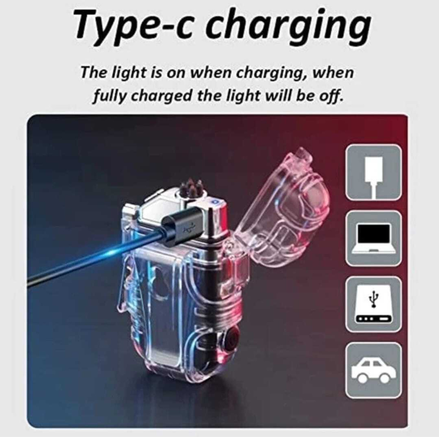 Image of SPARKPLUG KEYCHAIN07 Electric pocket Iighter Pocket Lighter (Black)