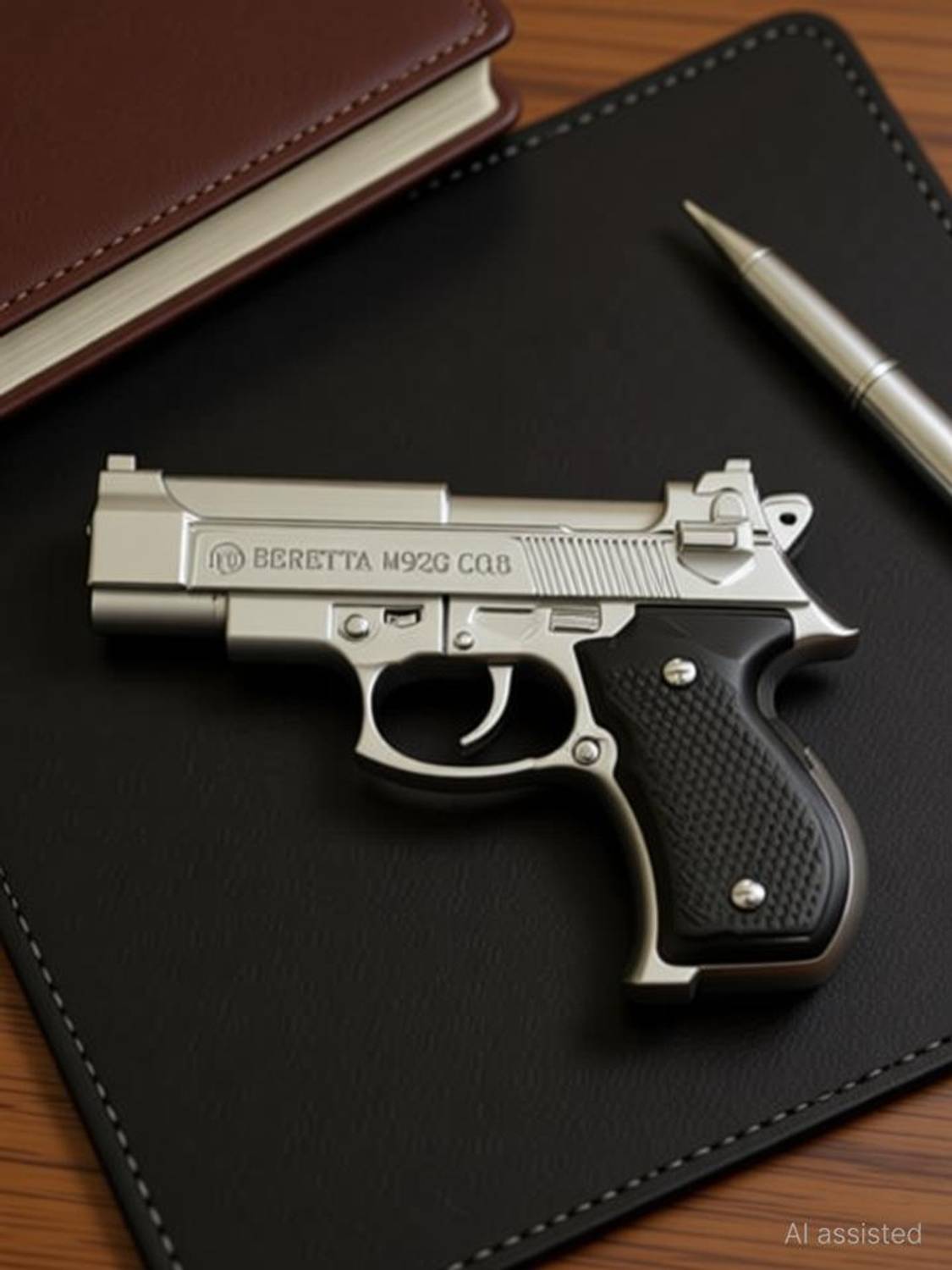 VSJ Gun Lighter Pocket Lighter Silver - Image 2