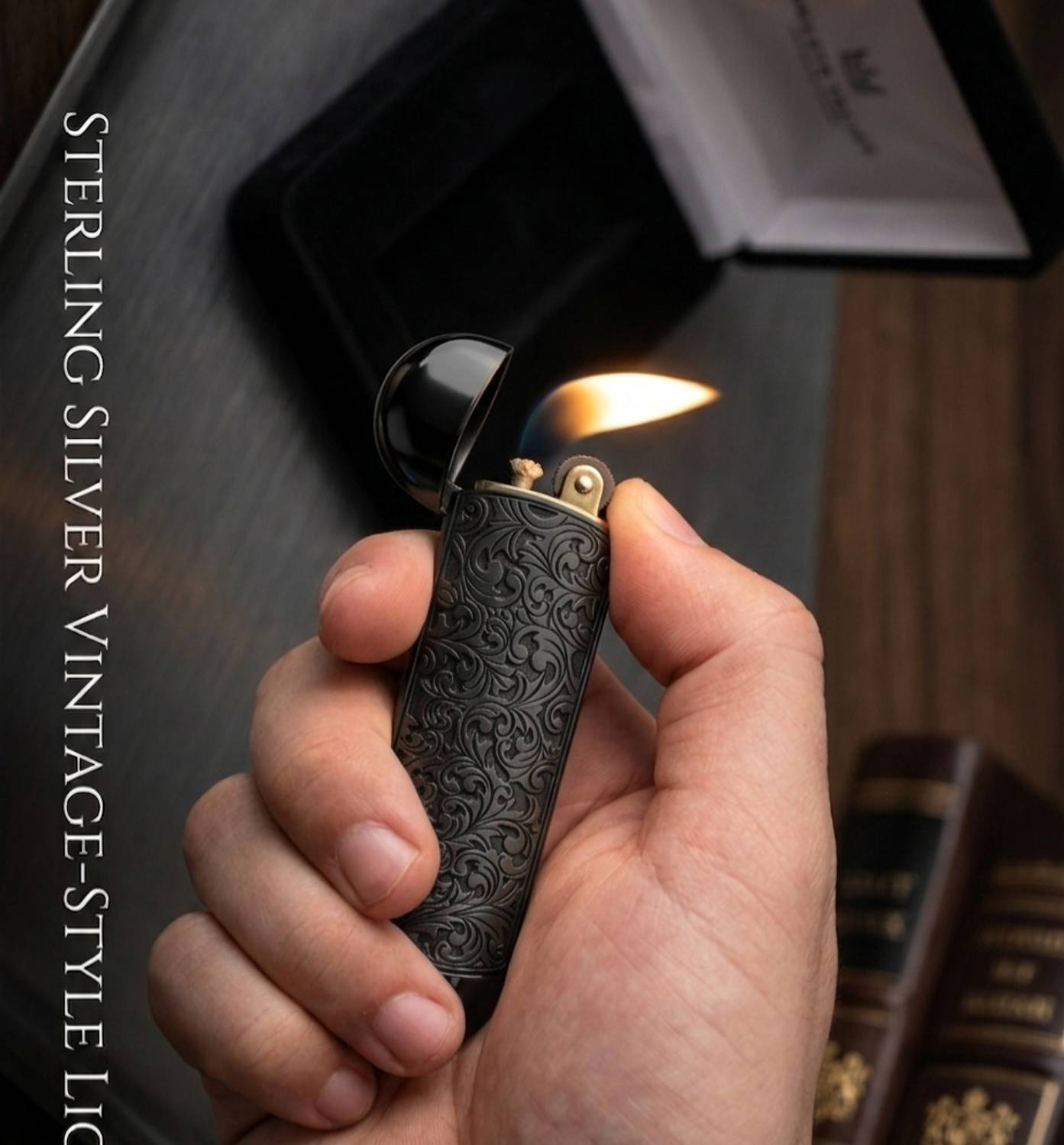 Ignite Premium Vintage Petrol Lighter - Refillable Pocket Lighter