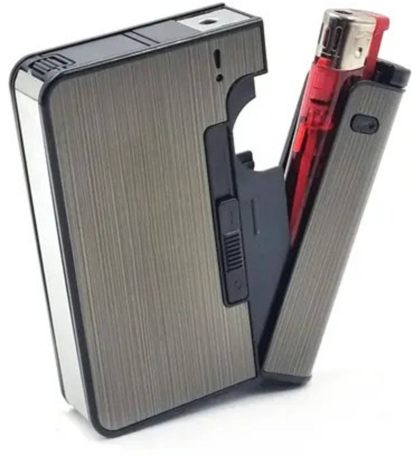 VNS Cigarette Case with Built-in Portable Lighter for King Size Cigarettes  Pocket Lighter
