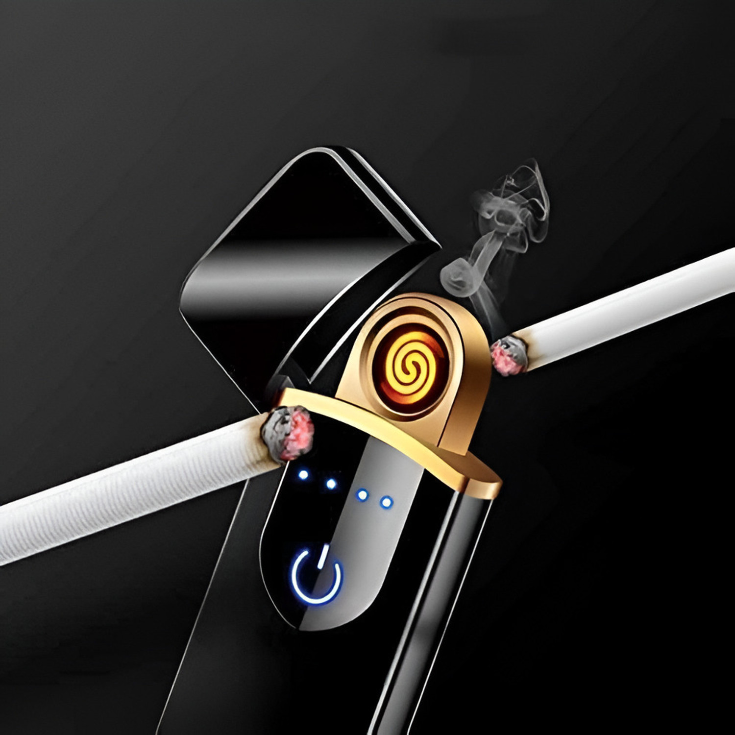 Image of element hub Electric Lighter Rechargeable Slim Coil Lighter with Smart Fingerprint Sensor Electric Lighter Pocket Lighter