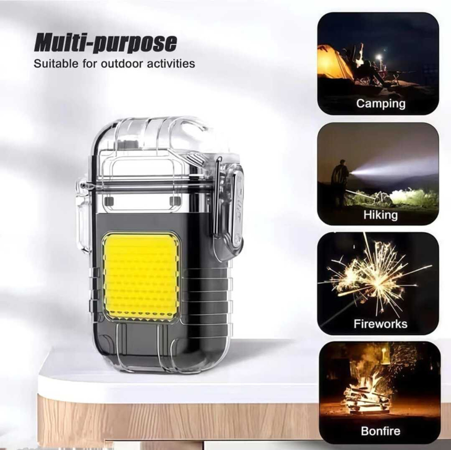 Image of SPARKPLUG KEYCHAIN07 Electric pocket Iighter Pocket Lighter (Black)