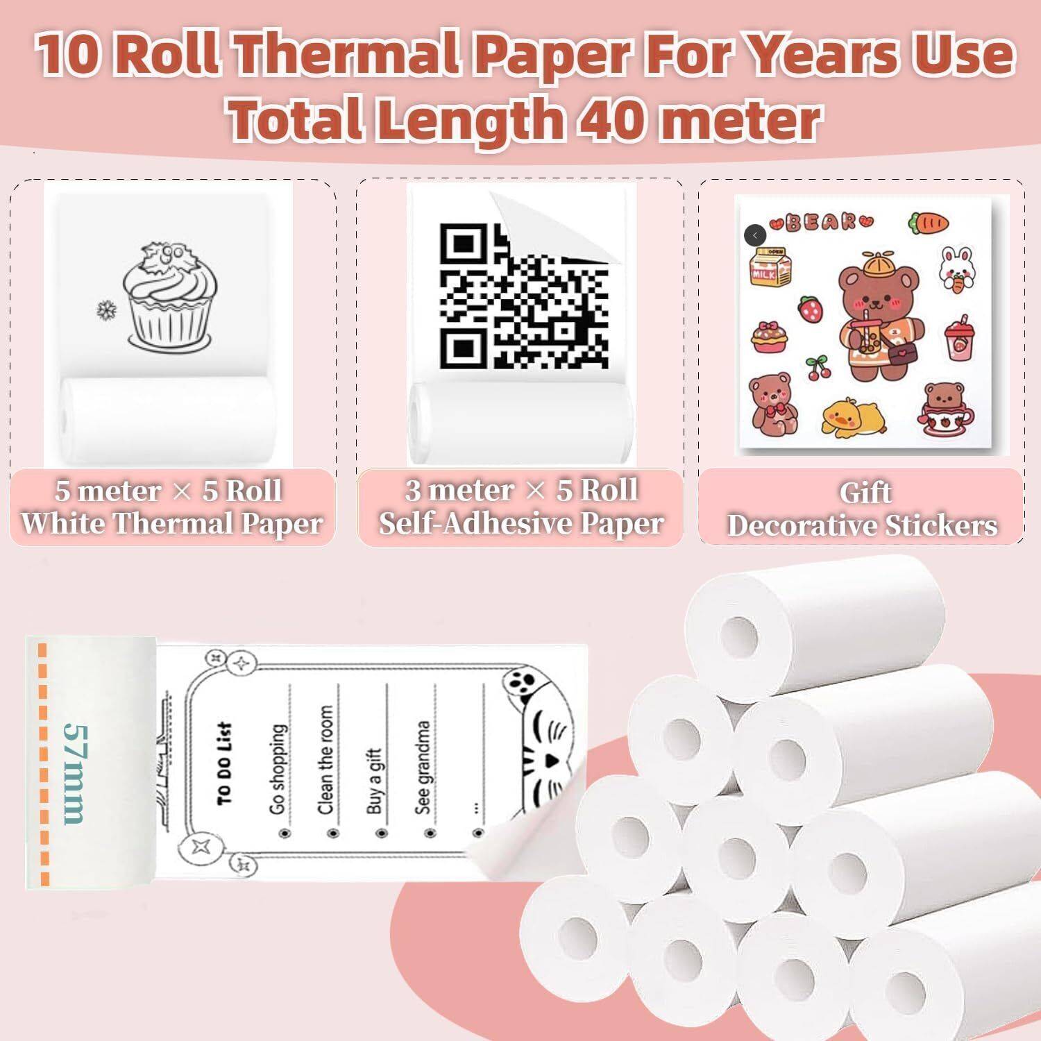 VISSHI Mini Bluetooth Thermal Printer - Image 4