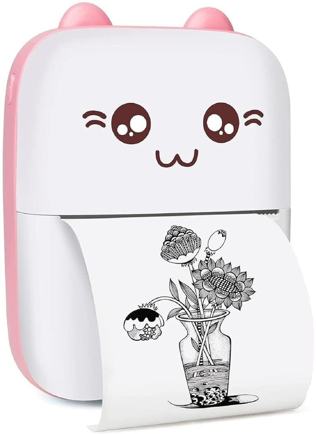Image of SINE MART Mini Bluetooth Portable Label Printer with Print Paper Photo, Portable