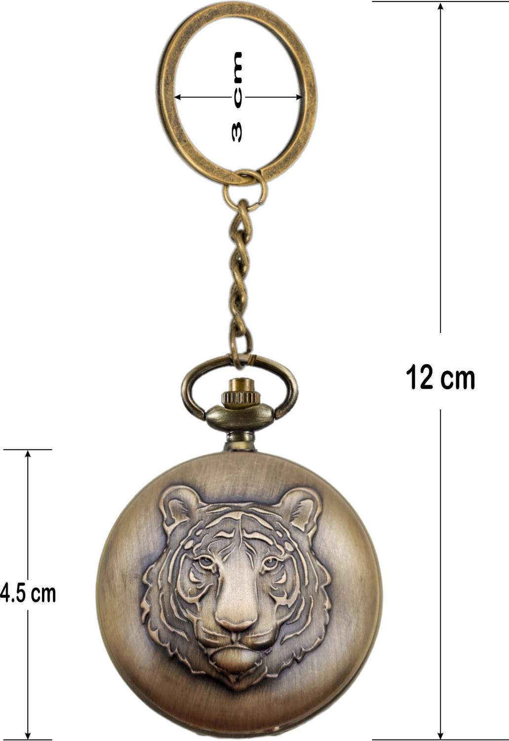 Tiny Tim Tiger Face Vintage Pocket-Watch Antique Style Metallic