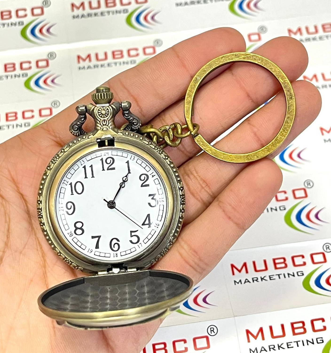 Mubco Antique Death Note Design Quartz Pocket Watch Keychain