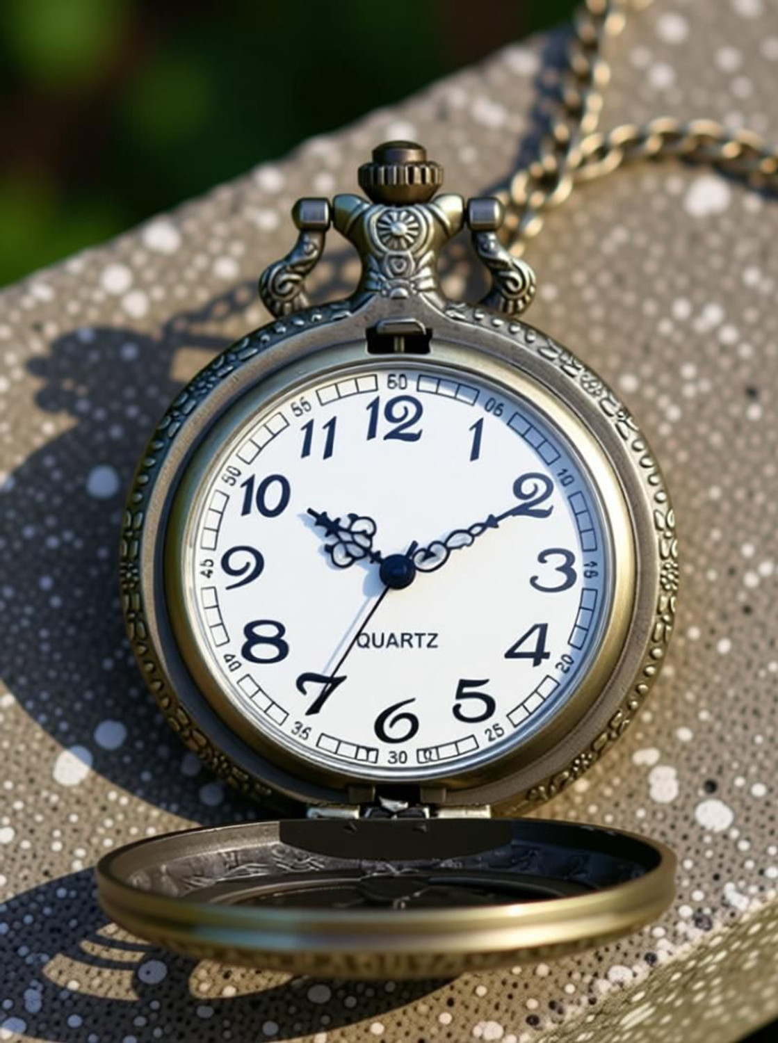 Image of DSR NARUTO WORD Metal Bronze Analog Vintage Style Round Dial Quartz Unisex Antique Key chains Pocket Watch Keychain with Roman Numbers with Small Box Antique Pocket Watch With Rings Metal Alloy, Chain Alloy Metal Pocket Watch Chain