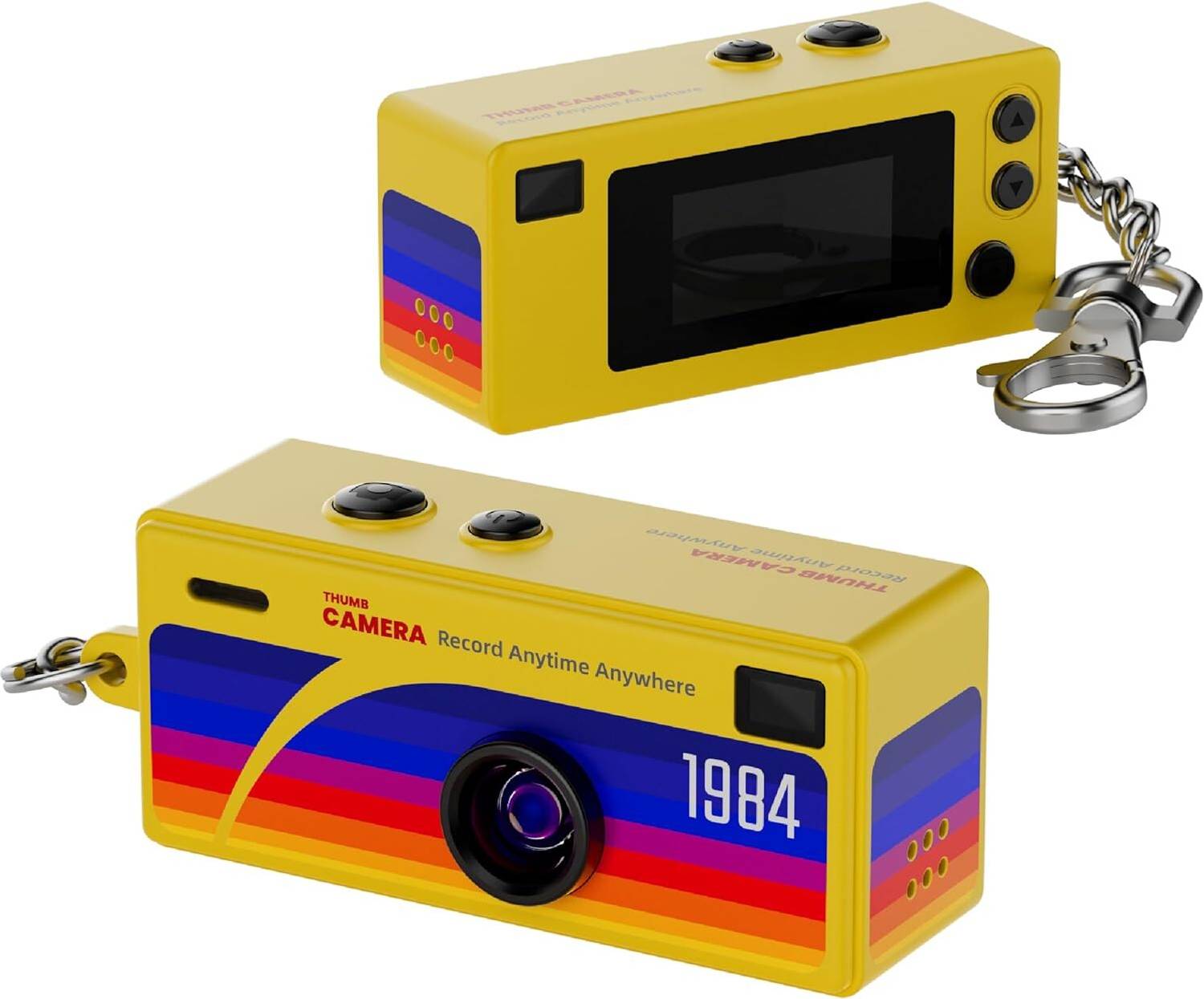 TOTAL Mini Keychain Digital Camera, 1080P HD Video Recorder, Mirc
