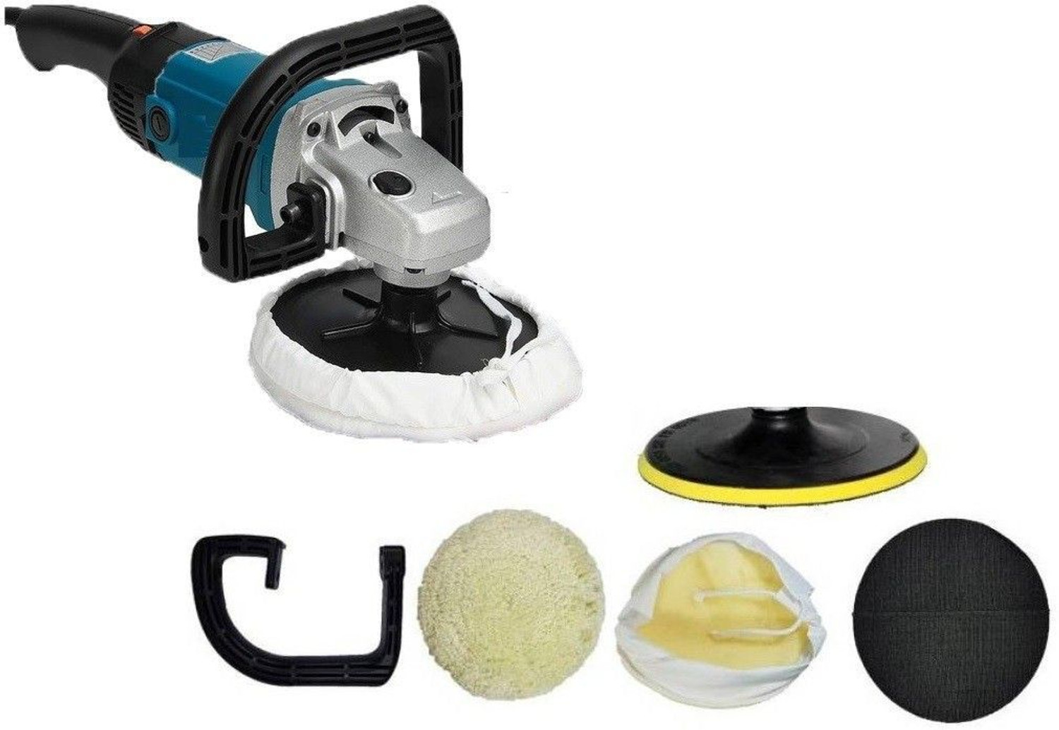 Image of Inditrust Yi-King 1200W 7 inch car polisher tool machine with speed control velcro pad and wool pad Vehicle Polisher (7 inch)