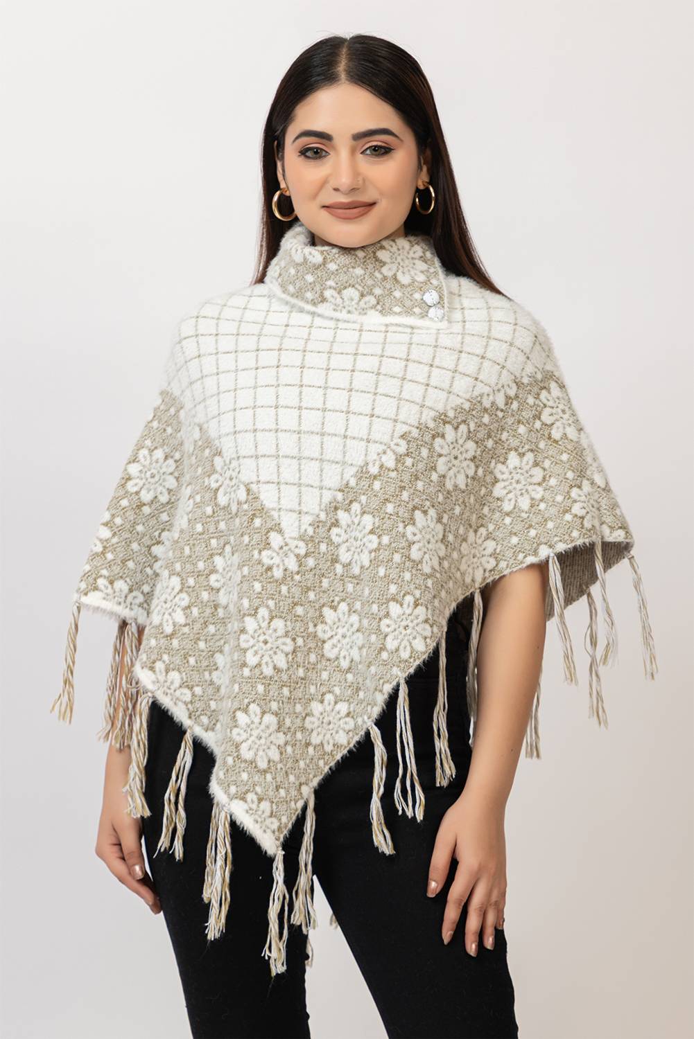 Aphrodite Wool Blend Poncho