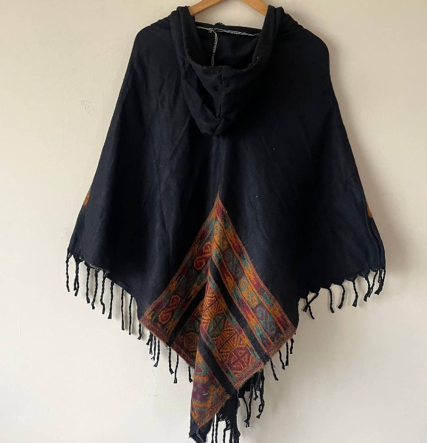SR Collection Wool Blend Poncho - Image 4