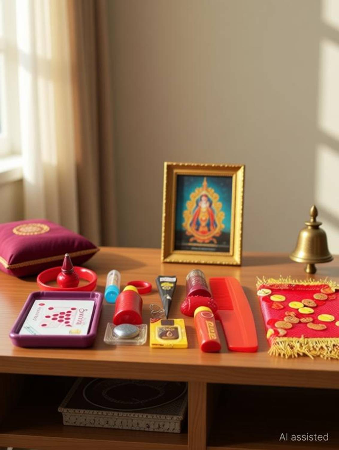 banithani Navratri Mata ka Shringar / Devi Pujan Samagri 16 items / Durga Puja - Plastic