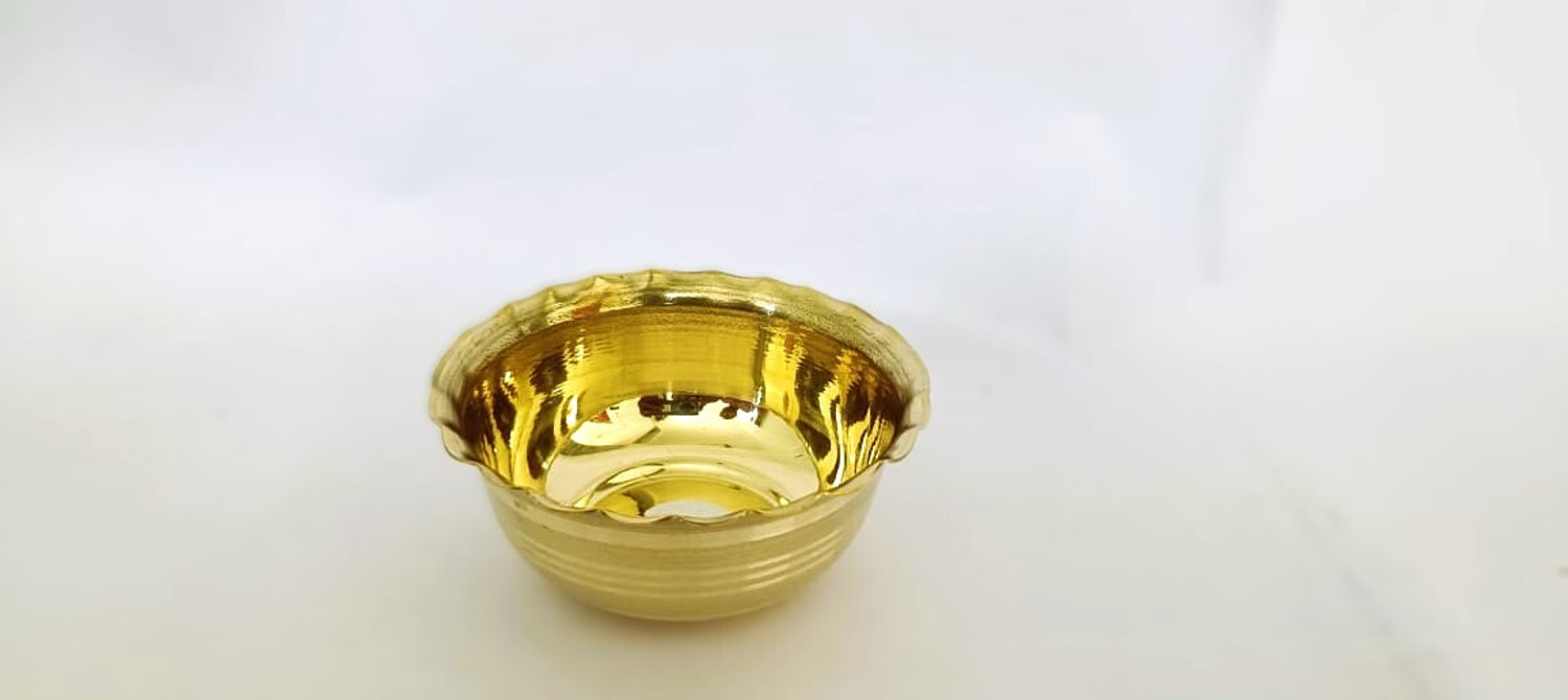 Image of mataraenterprise Brass Pooja Bowl, Glossy Brass Trendy Bowl Brass