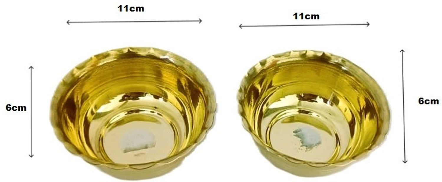 Image of mataraenterprise Brass Pooja Bowl, Glossy Brass Trendy Bowl Brass