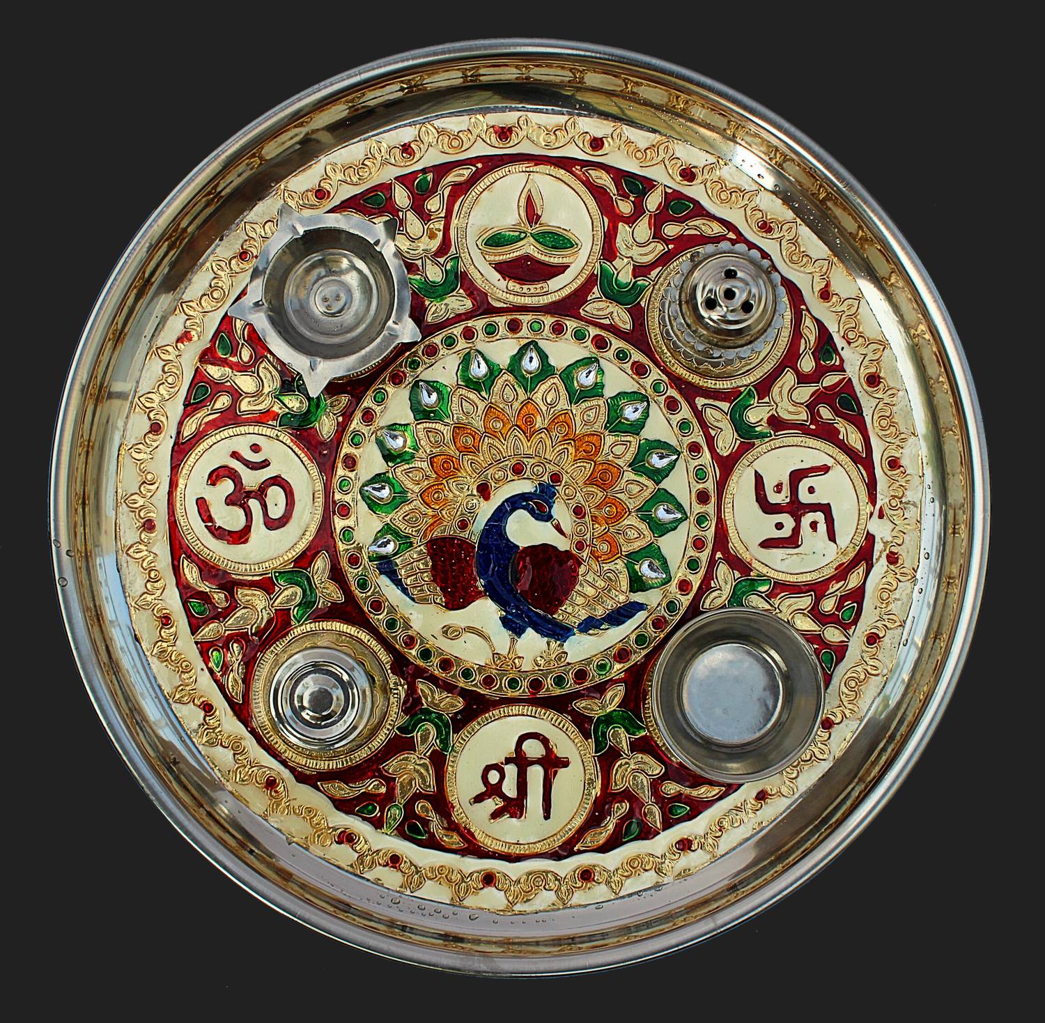 Antiques Nirmala pooja thali Steel