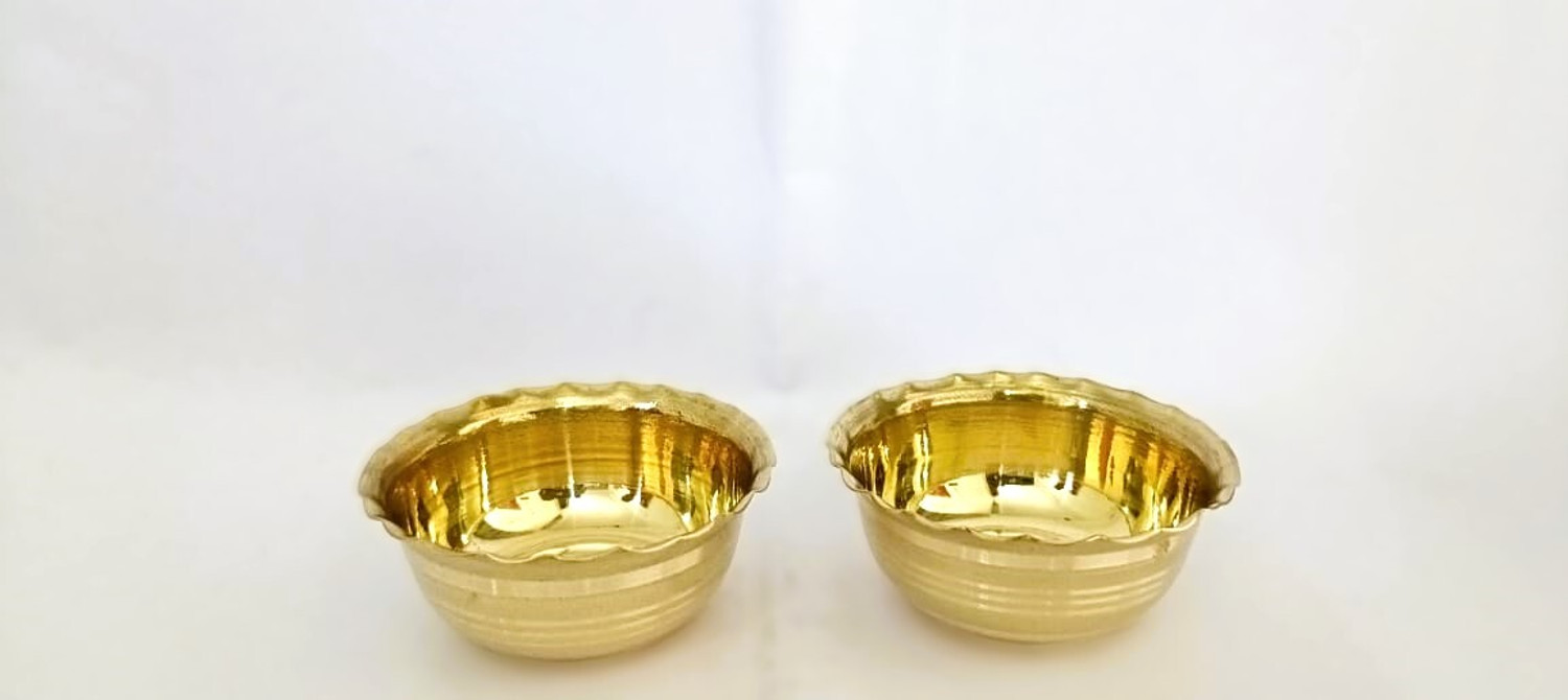 Image of mataraenterprise Brass Pooja Bowl, Glossy Brass Trendy Bowl Brass