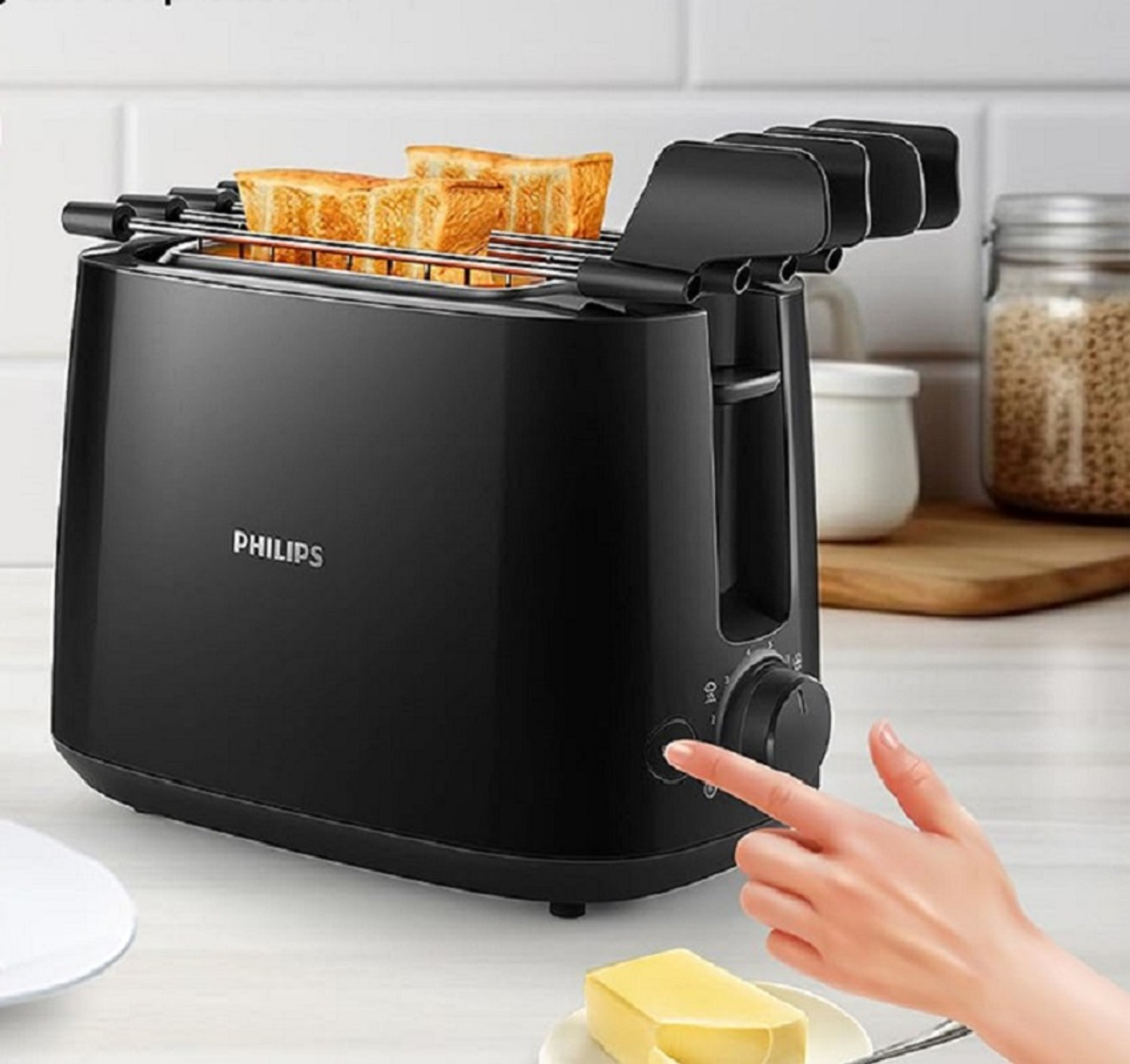 Image of PHILIPS HD25839 600-Watt 2 in 1 - Toaster and Sandwichmaker 600 W Pop Up Toaster