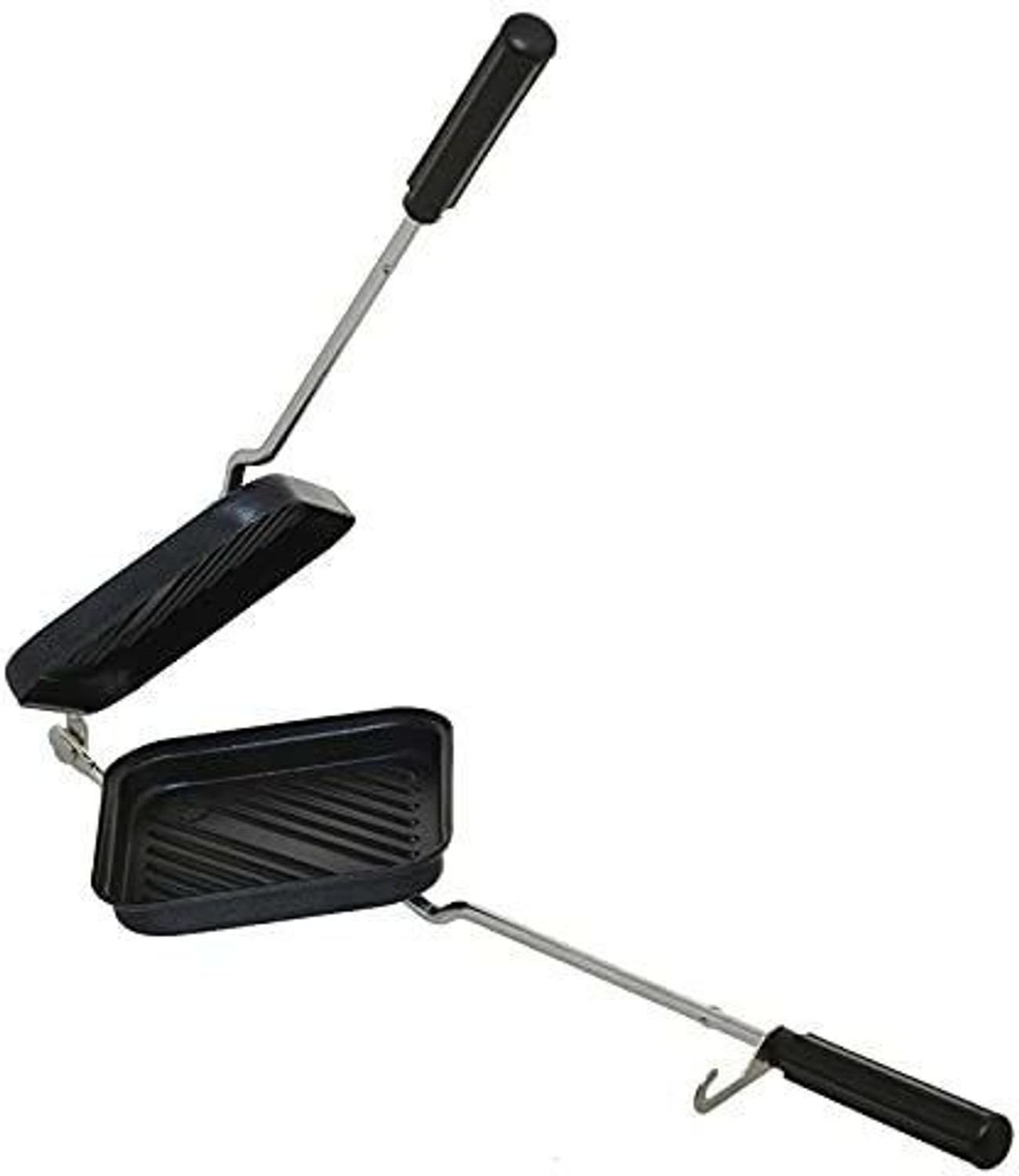 Image of Regalo by khatushyam Grill and Toast Sandwich Maker Sandwich Gas Toaster Premium Non Stick Cookware, 1 piece, Black 200 W Pop Up Toaster