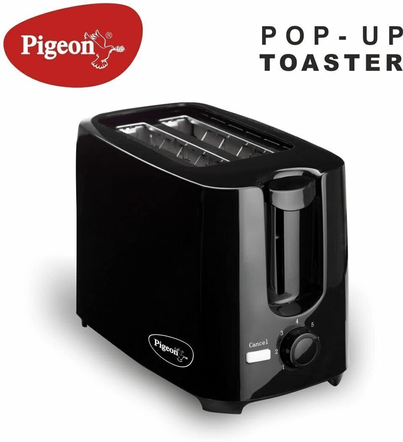 Image of Pigeon by stovekraft Pop-Up Black 750 W Pop Up Toaster