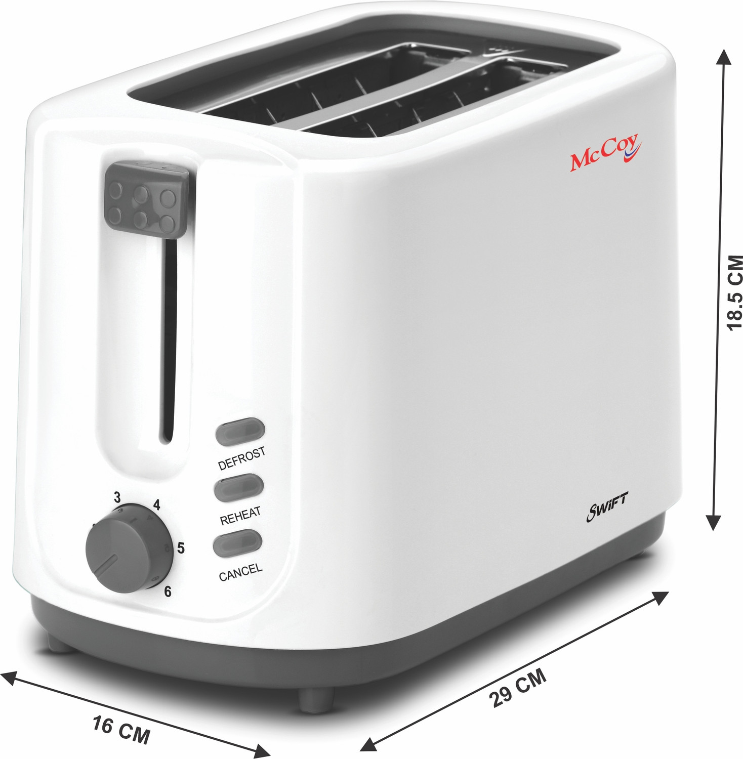 Image of Mccoy by Pop-Up Toaster Swift 750 W Pop Up Toaster
