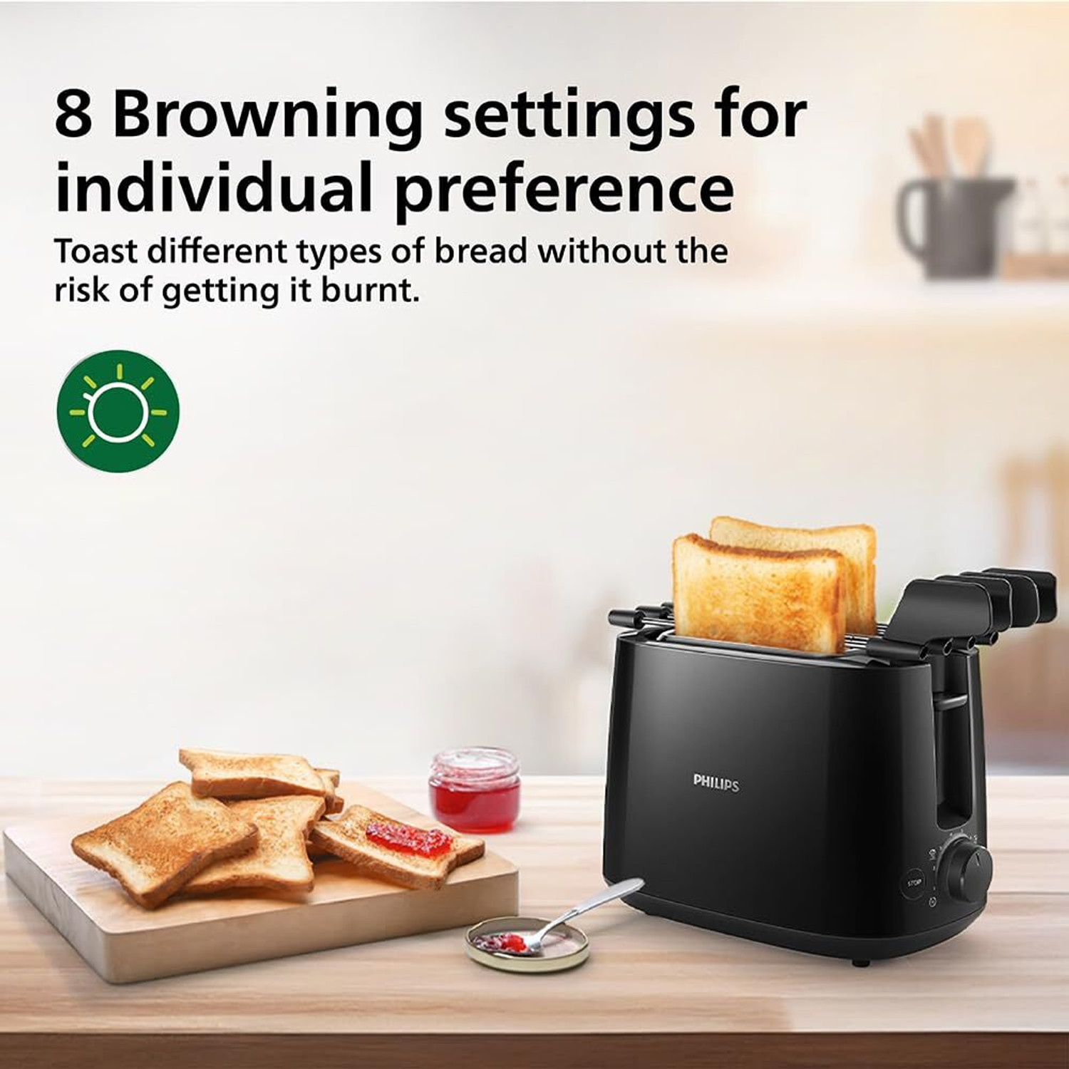 Image of PHILIPS HD25839 600-Watt 2 in 1 - Toaster and Sandwichmaker 600 W Pop Up Toaster