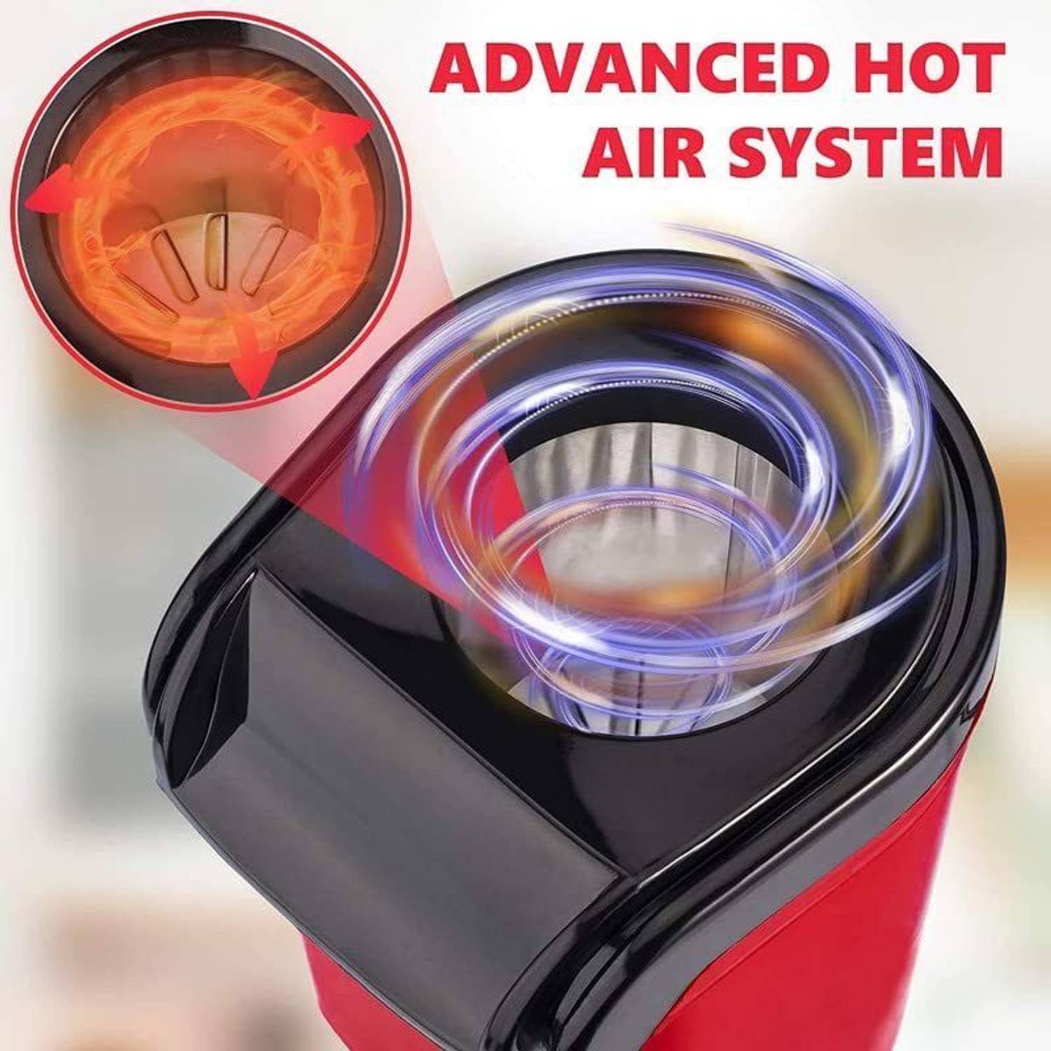 NHOUSE 1200W Hot Air Popcorn Maker 60g - Image 3