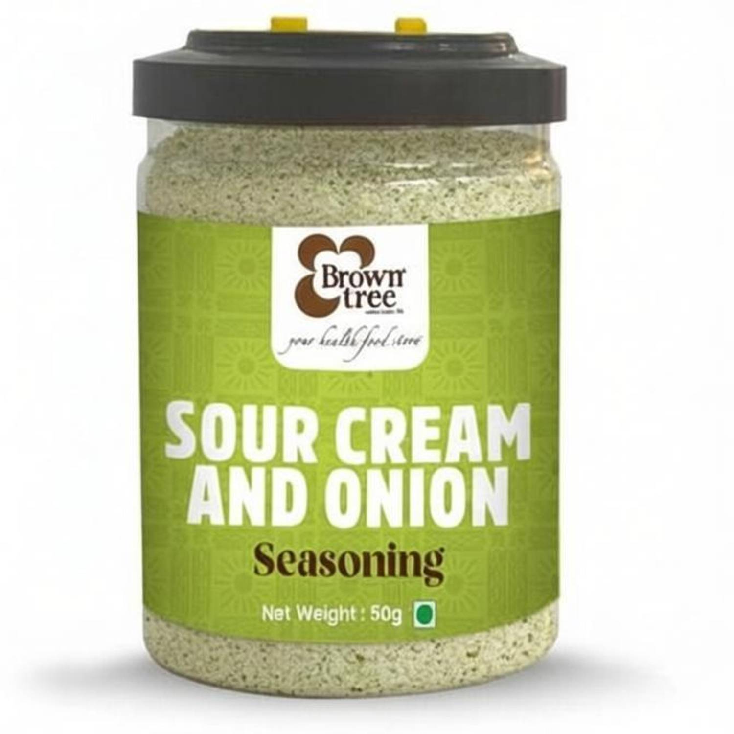 Brown tree Sour Cream & Onion Seasoning Powder|Gourmet Flavoring for Popcorn|Organic Powder Perfect for Fries, Finger Chips, Dips Popcorn, Makhana, Pasta, Nachos, Movie Style Popcorn Popcorn